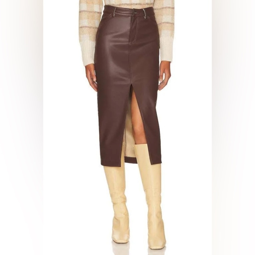 🤎Heartloom Jae Skirt Mocha ☕️ Vegan Leather